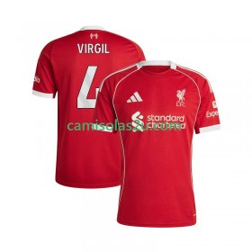 Camisolas de futebol Liverpool Virgil van Dijk 4 Equipamento Principal 2025/26 Manga Curta